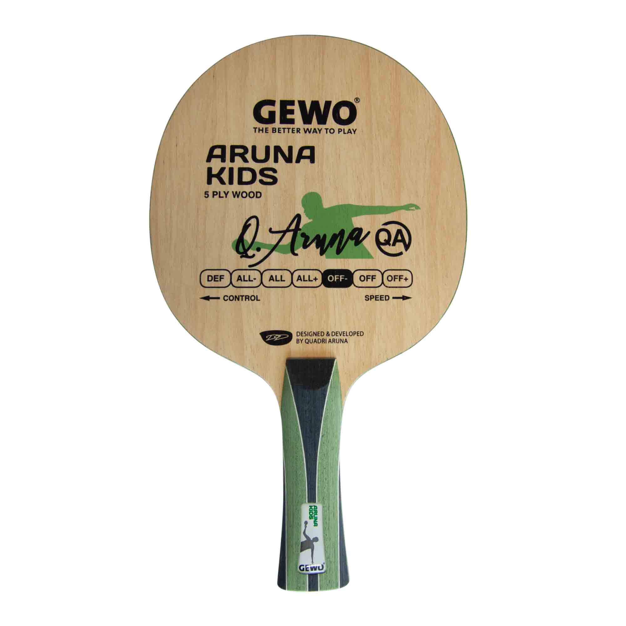 GEWO Aruna Kids Tischtennisholz anatomisch Off-
