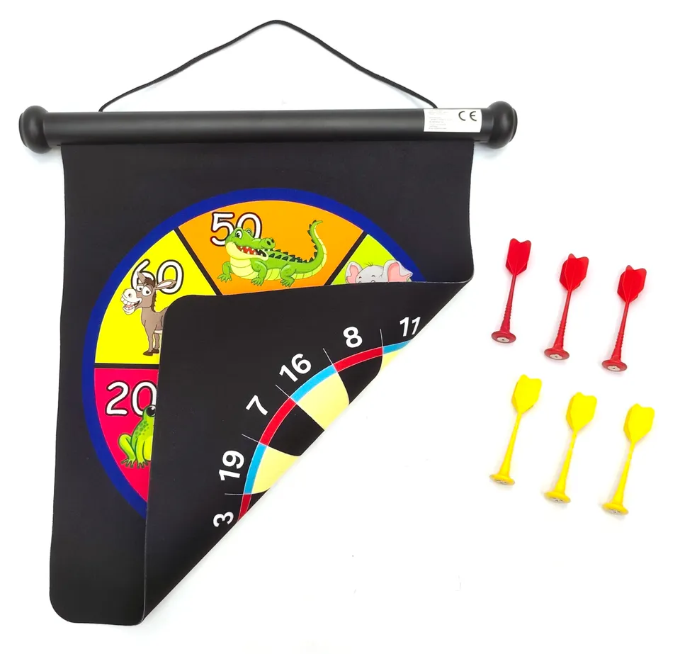 Carromco Magnet-Dartscheibe Kinder aufrollbar 6 Pfeile