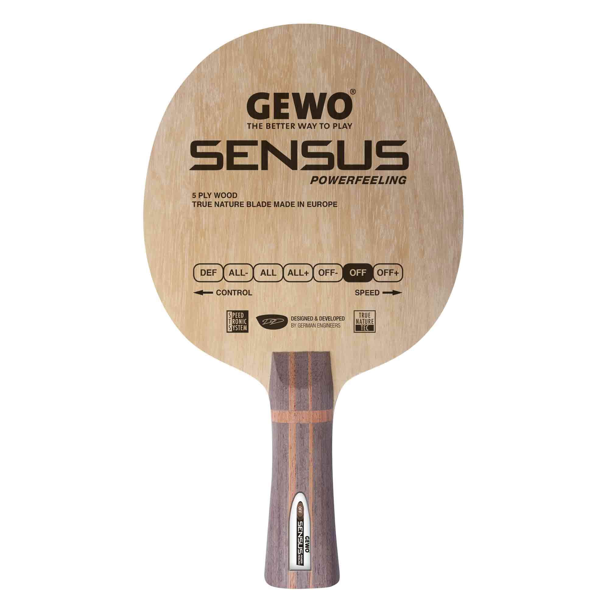 GEWO Sensus Powerfeeling Tischtennisholz Off 5-lagig 90g