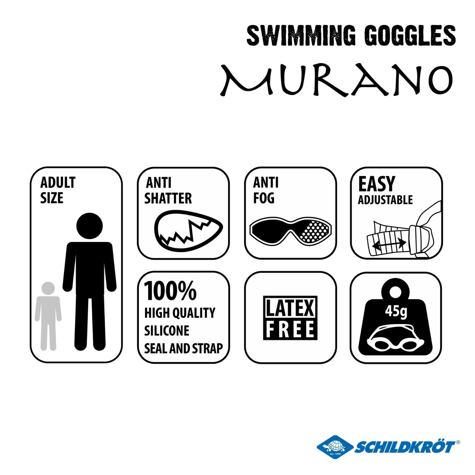 Schildkröt Murano Schwimmbrille Erwachsene UV Anti-Fog
