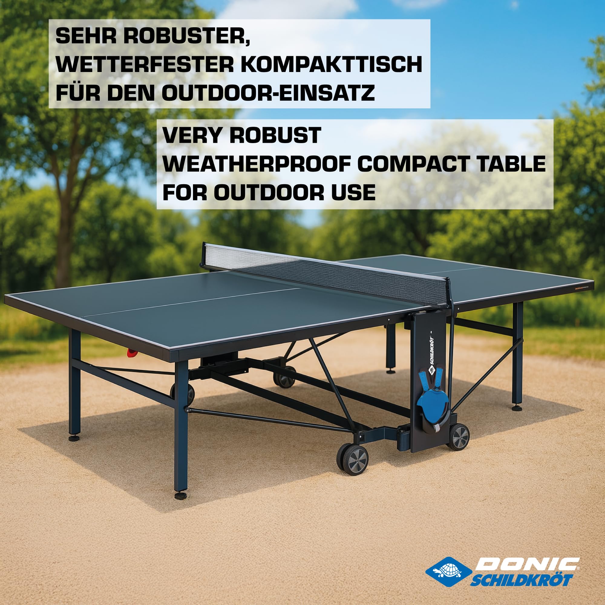 Schildkröt Outdoor ProTec Tischtennisplatte matt-schwarz wetterfest