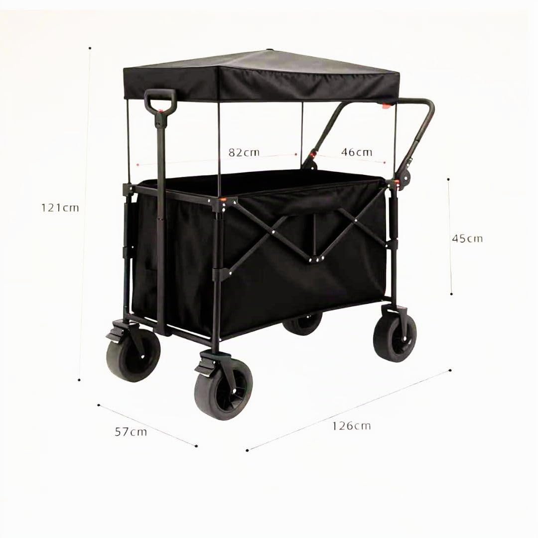 KETTLER Easy Bollerwagen faltbar Schwarz 100 kg
