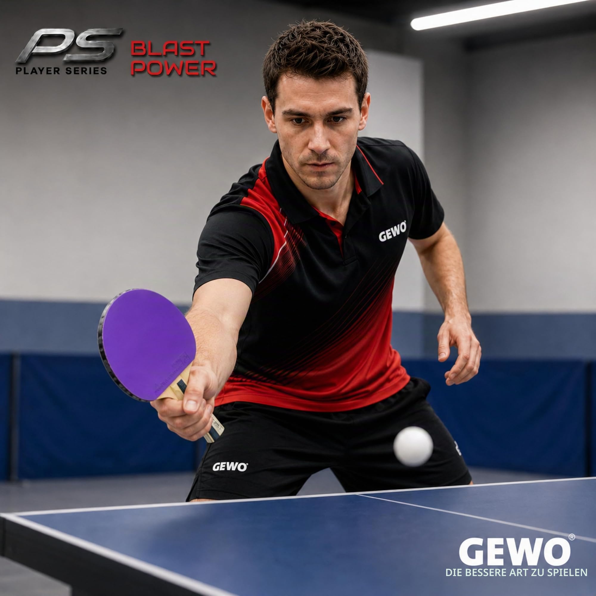 GEWO Player PS Blast Power Tischtennisschläger konkav 1,8mm