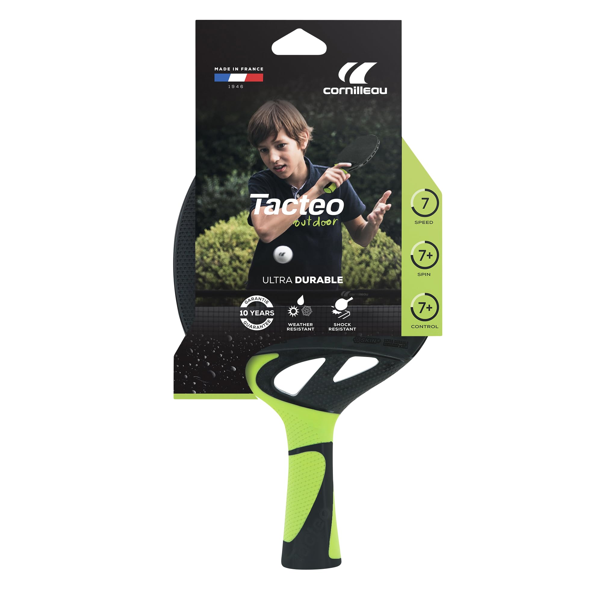 Cornilleau Tacteo Lime Tischtennisschläger Outdoor wetterfest
