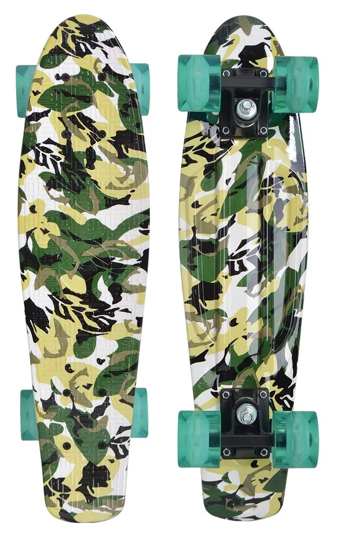 Schildkröt Outdoor Free Spirit Retro Skateboard Camouflage LED
