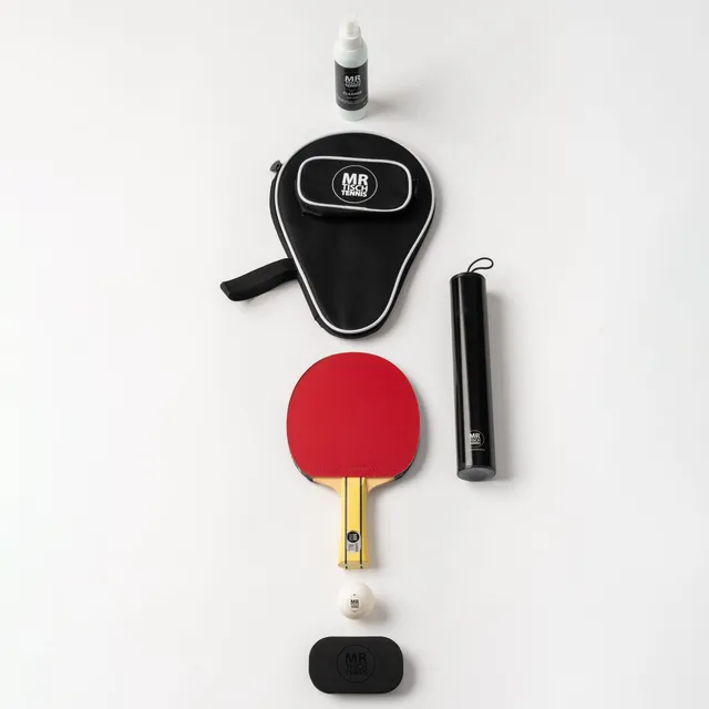 Mr. Tischtennis Easy Start Set Carbon Allround mit Hülle Bälle