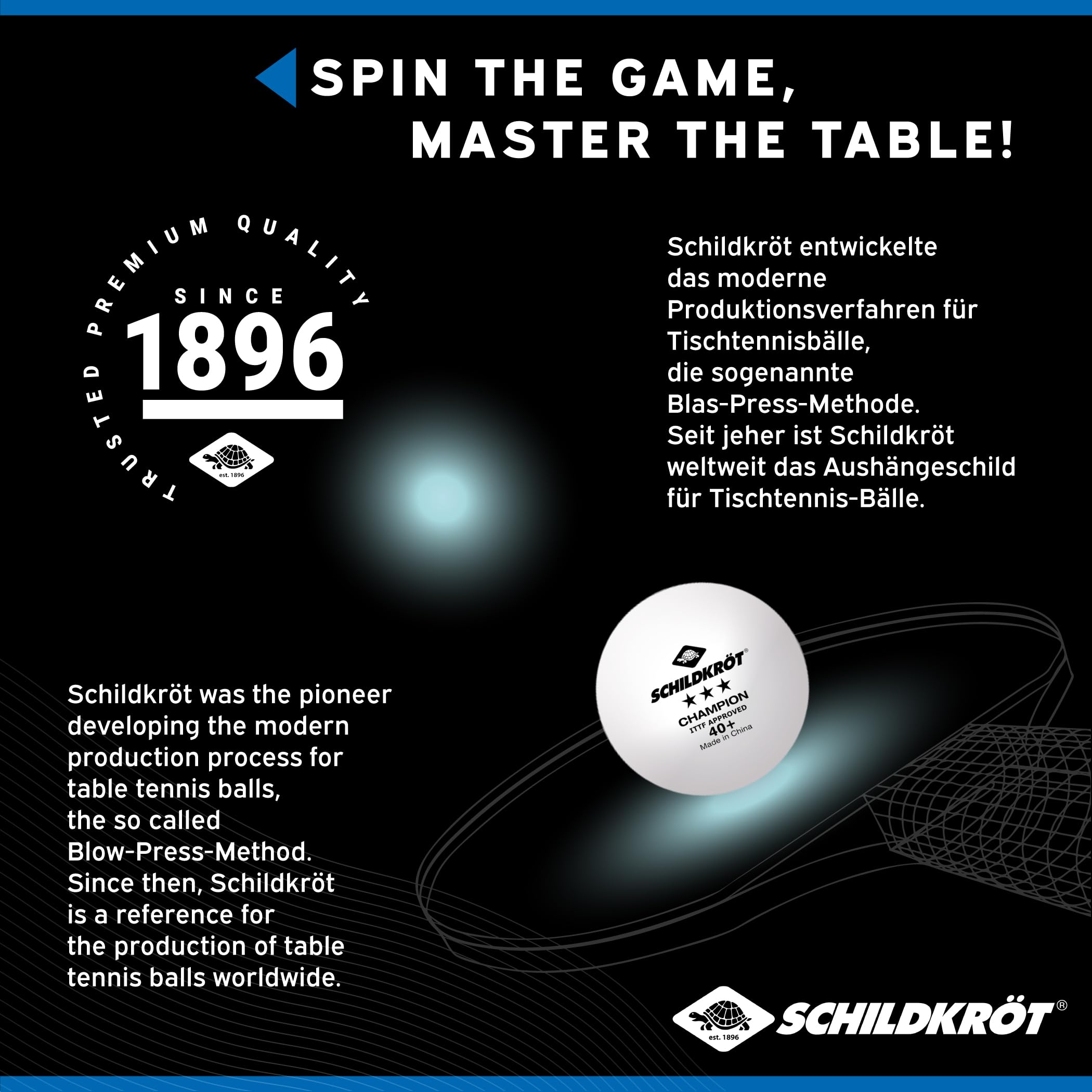 Schildkröt Champion 3-Stern Tischtennisbälle 120 weiß