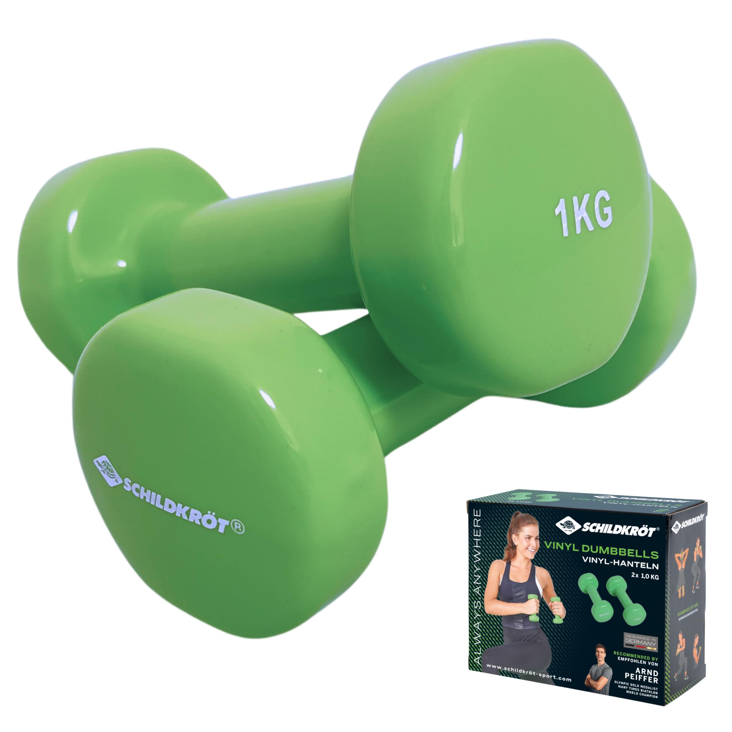 Schildkröt Outdoor Vinyl Hanteln 2x 2,0kg Set Anthrazit
