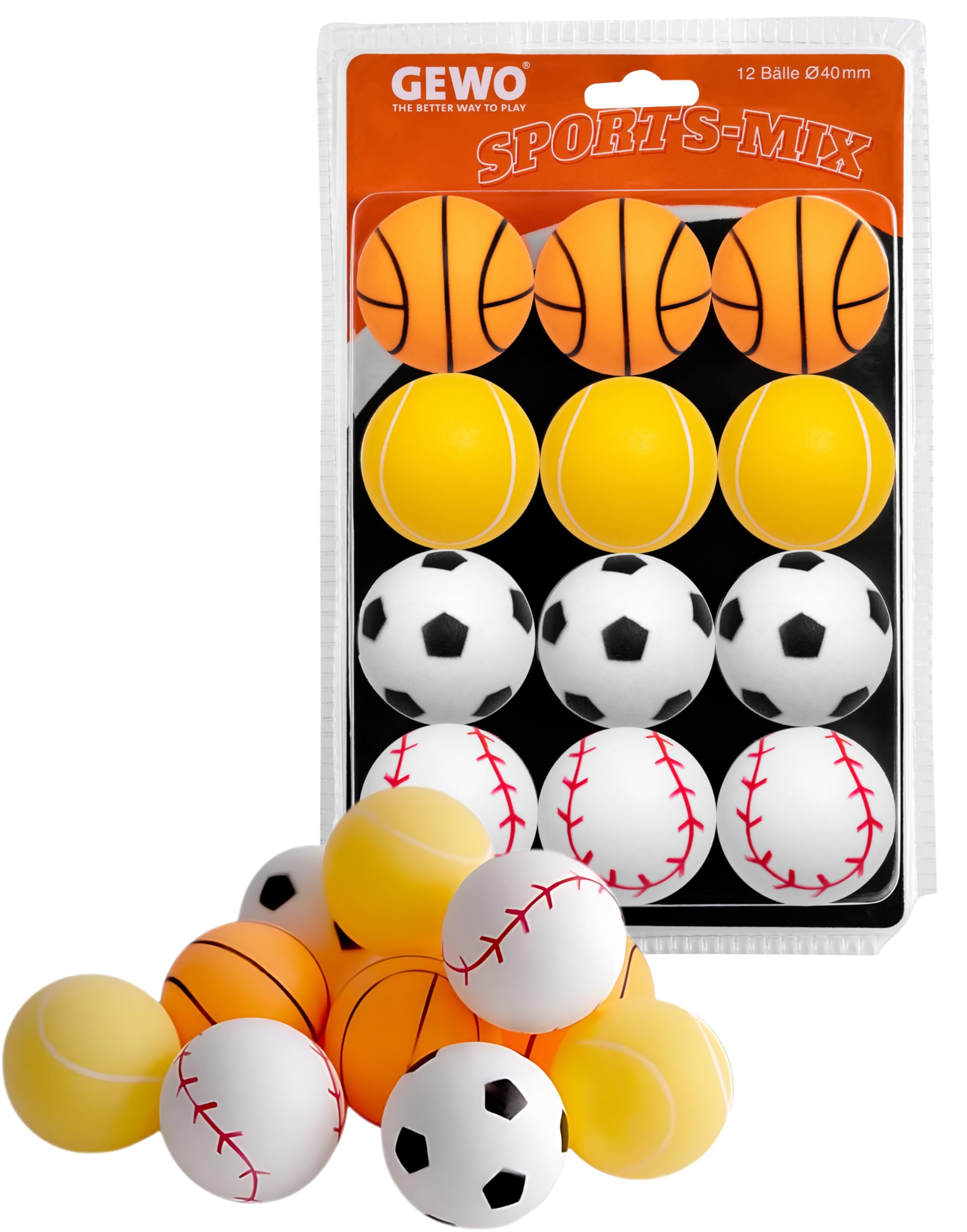 GEWO Ultra SLP Tischtennisbälle Sports-Mix 12er bunt