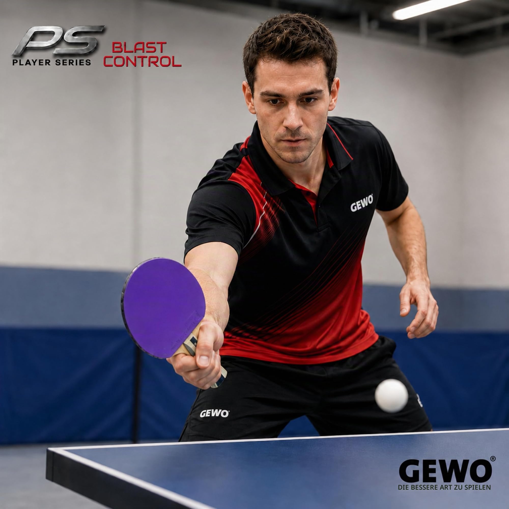 GEWO Player PS Blast Control Tischtennisschläger ITTF