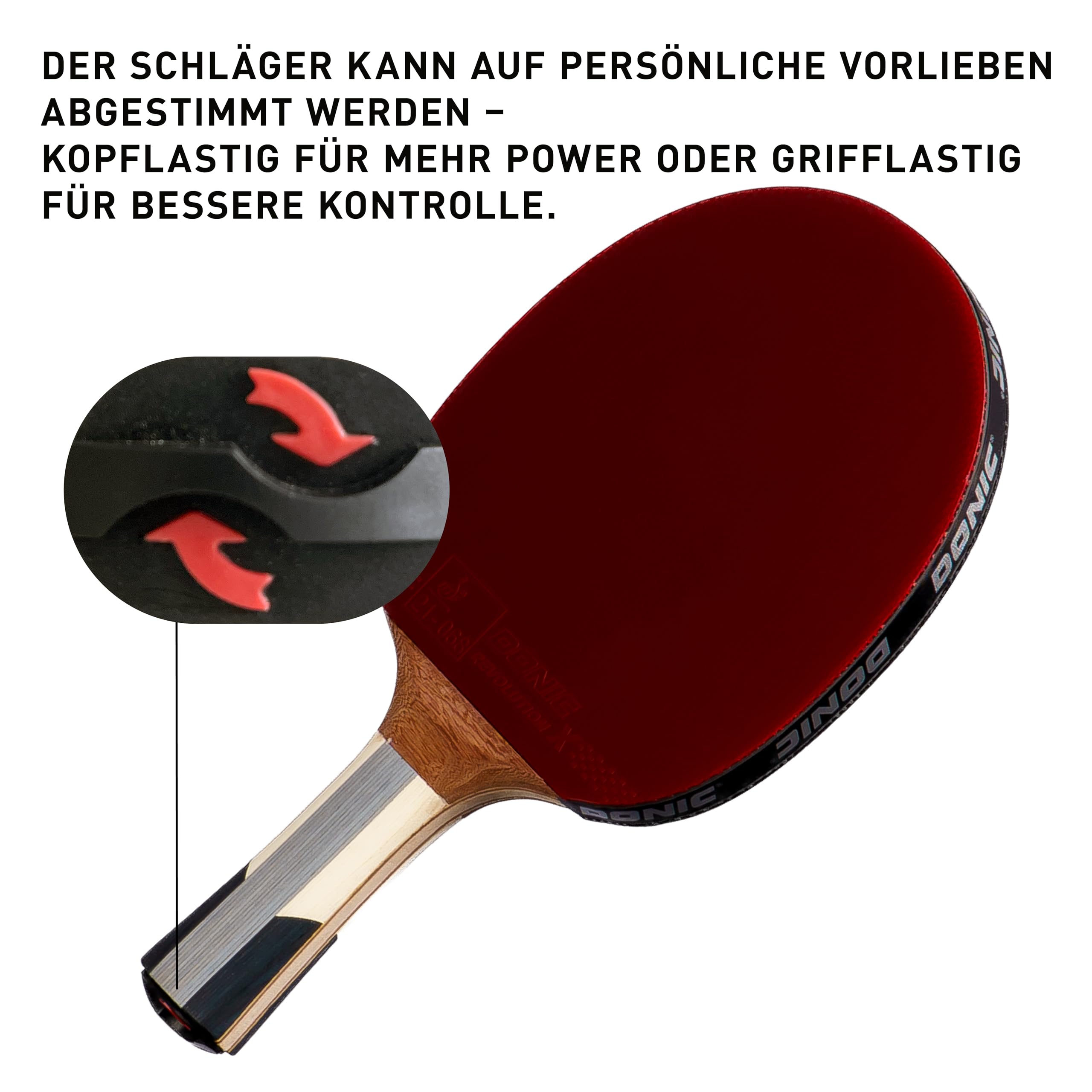 Schildkröt Waldner 1000 Tischtennisschläger konkav 2,1mm ITTF