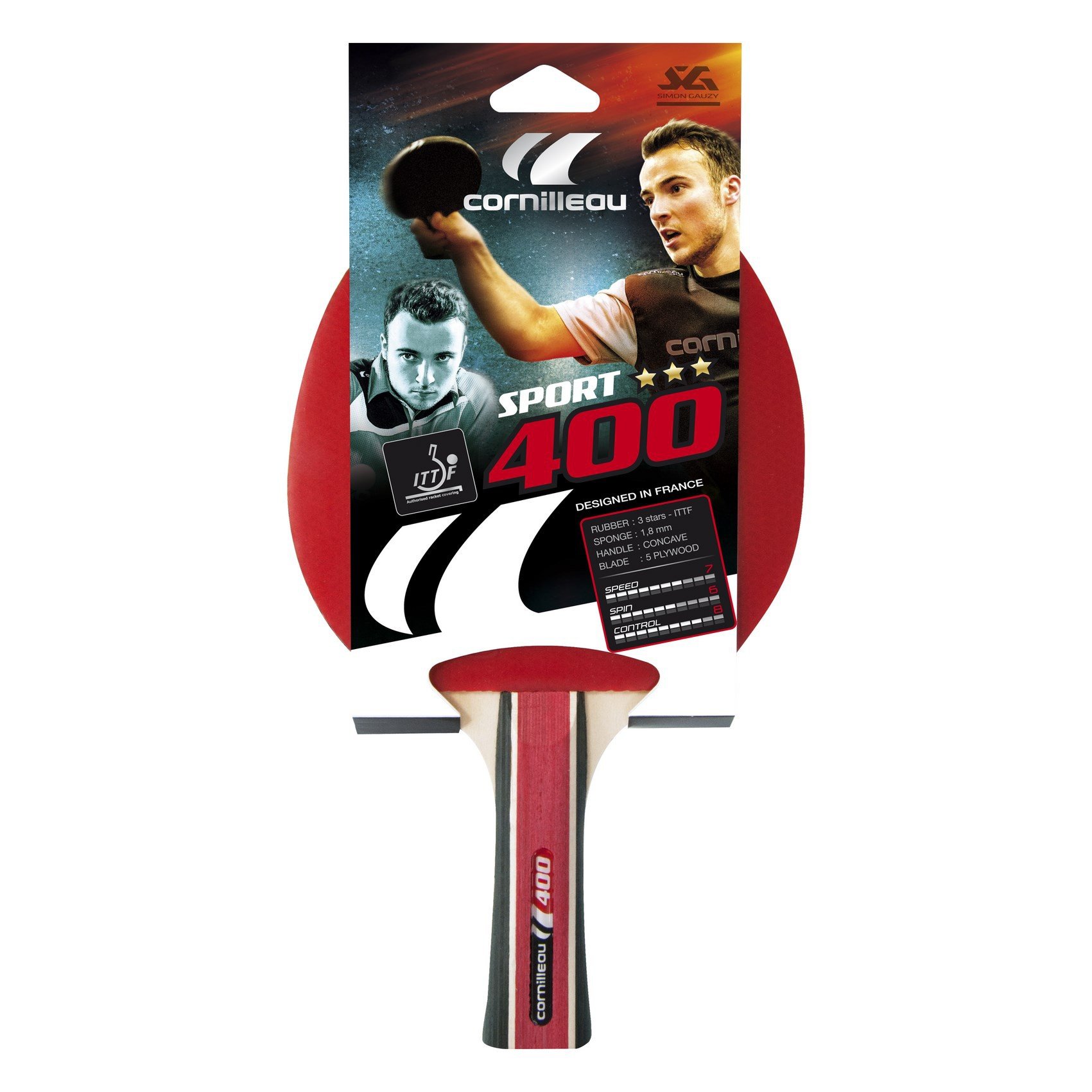 Cornilleau Sport 400 Tischtennisschläger 1,8 mm Spin ITTF