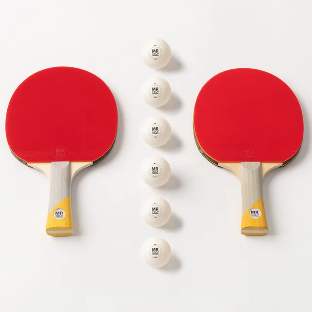 Mr. Tischtennis Set Kids Komplettschläger 2 Schläger 6 Bälle