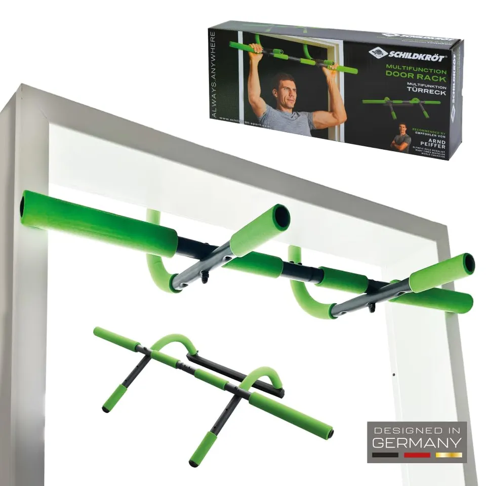 Schildkröt Outdoor Türreck 4 in 1 Klimmzugstange Grün-Schwarz