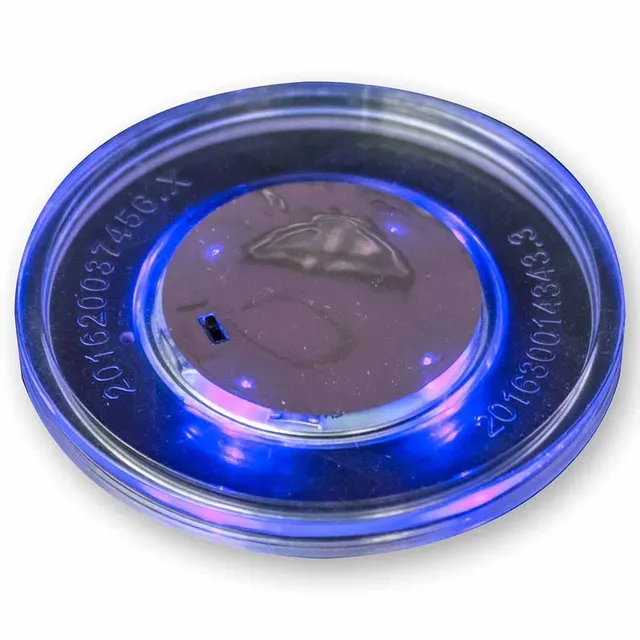 Carromco LED Puck Airhockey 6 mm transparent blau