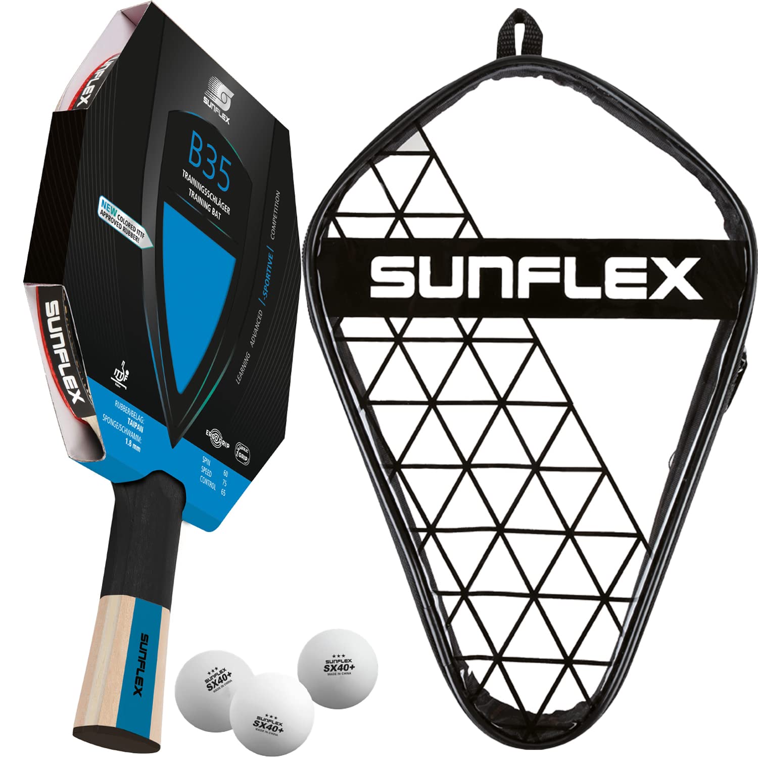 Sunflex Color Comp B35 Tischtennisschläger Blau Single 1,8 mm