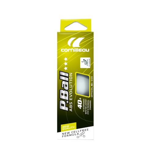 Cornilleau Bälle 3 Star Tischtennisbälle Weiß 3er 40mm
