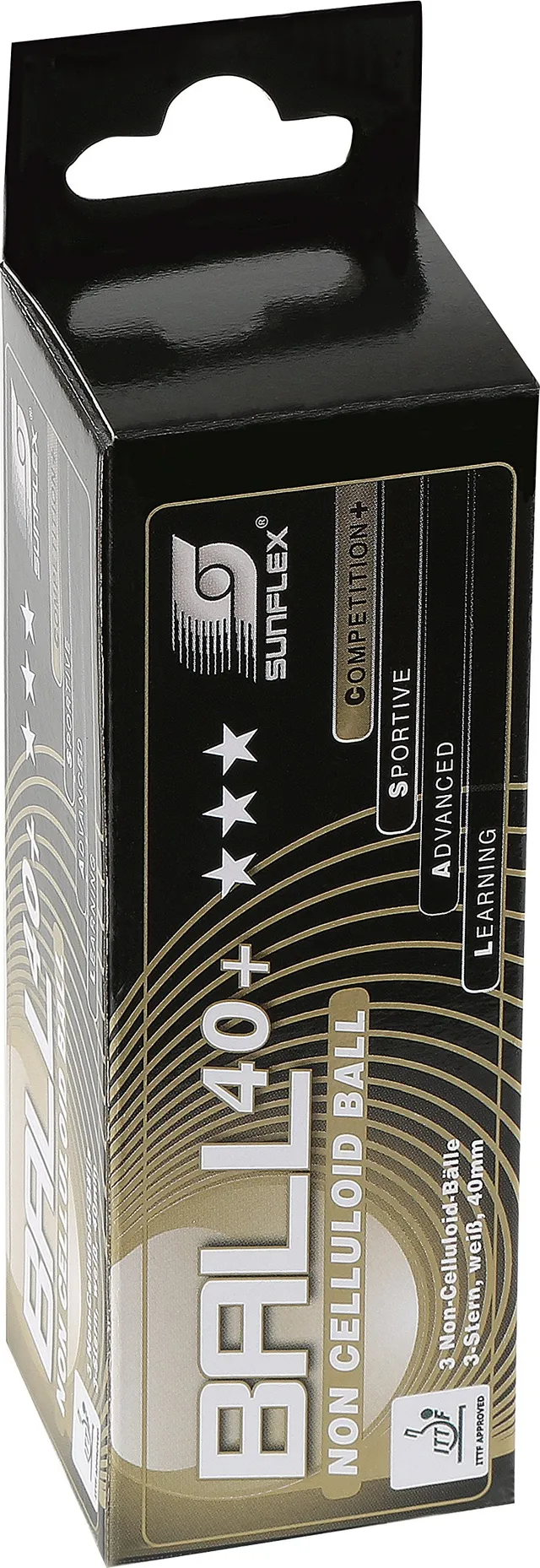 sunflex Color Comp 40+ 3 Star Tischtennisbälle 3er Bunt