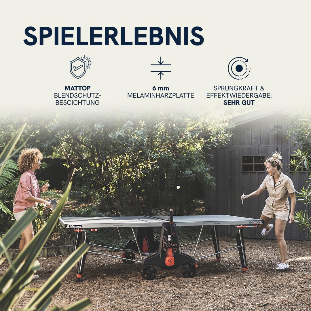 Cornilleau 500X Tischtennisplatte Outdoor Schwarz klappbar