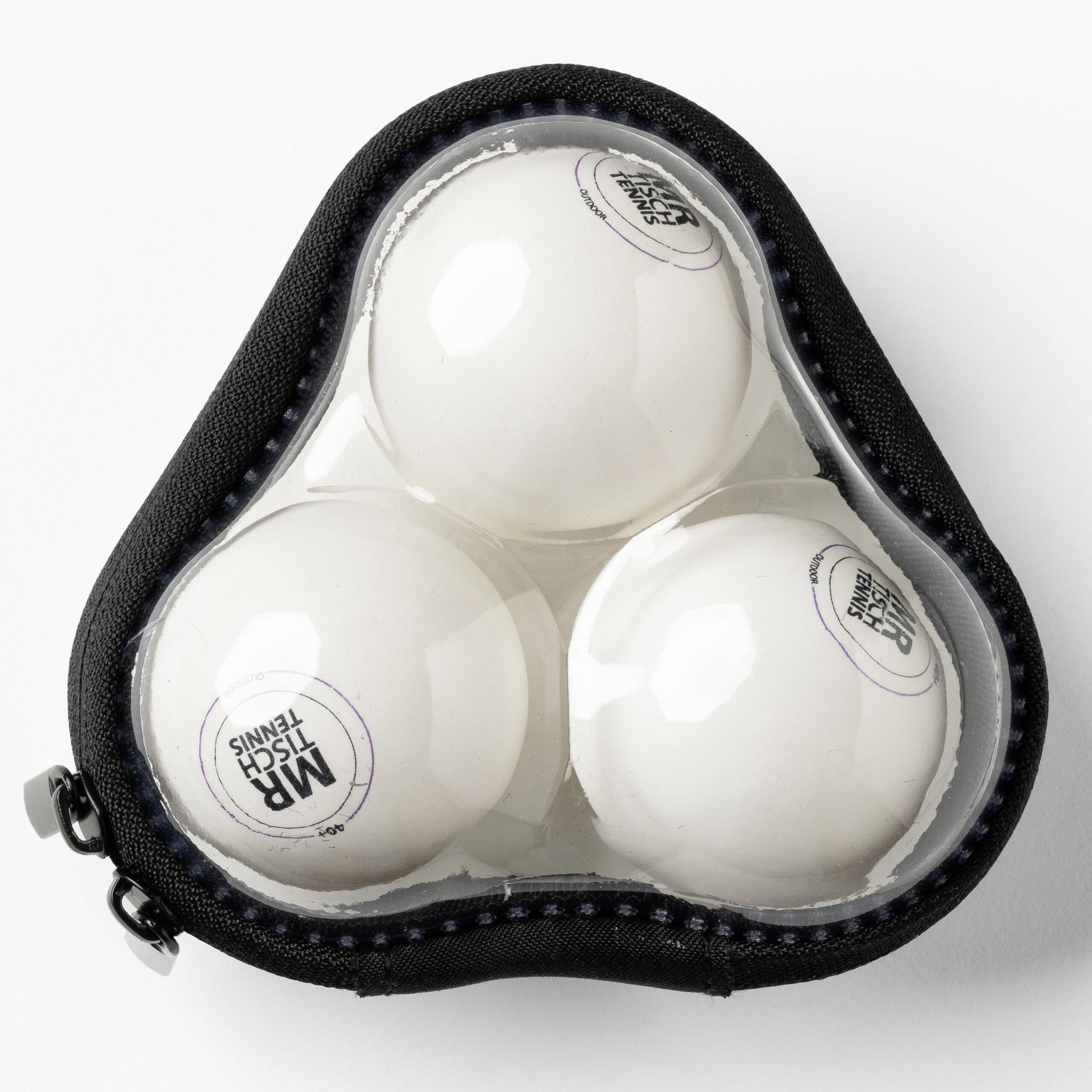 Mr. Tischtennis Ball Case Ballbox Transparent 3 Bälle
