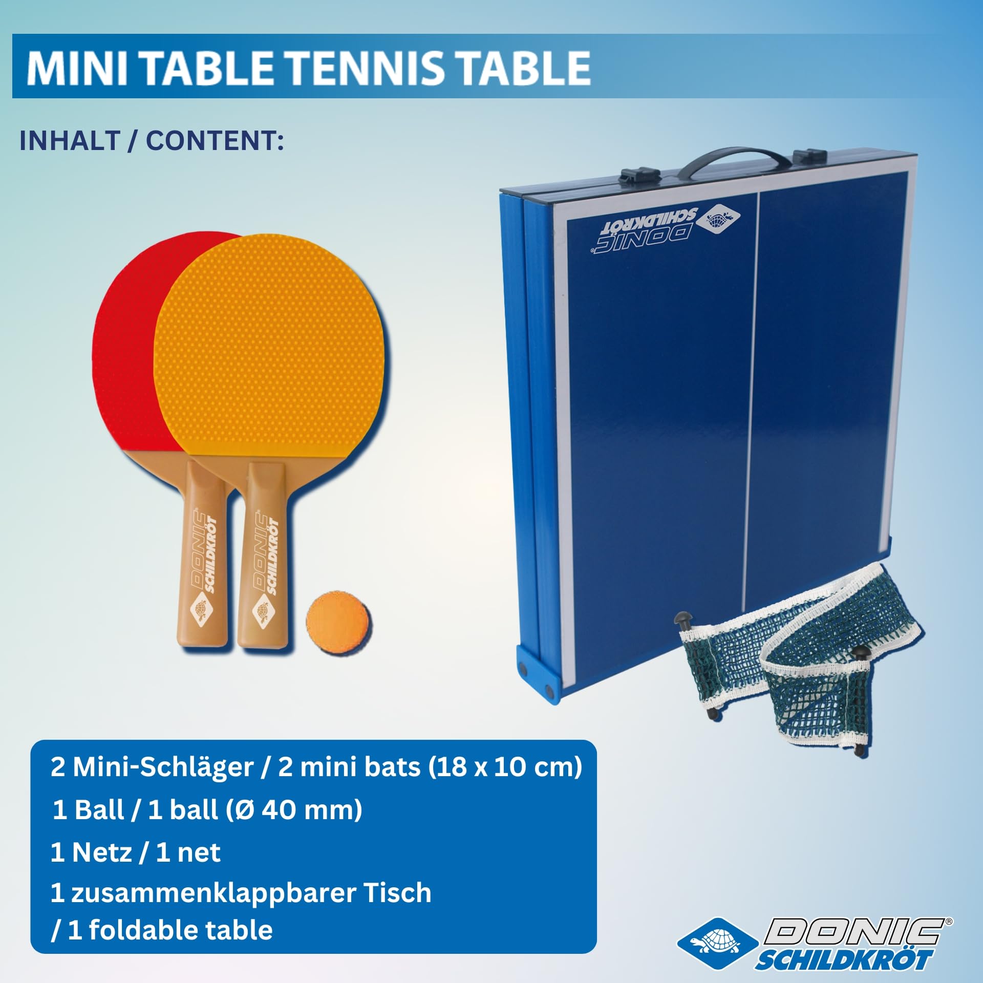 Schildkröt Outdoor Mini Tischtennis Set Koffer 68 cm