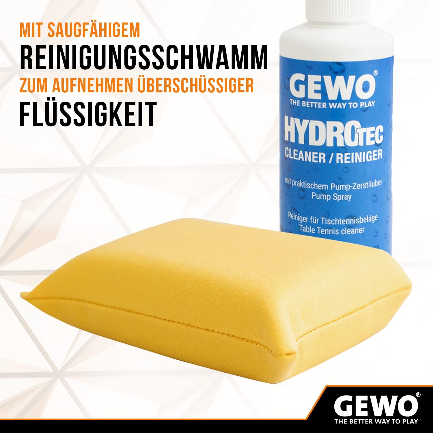 GEWO HydroTec Belagreiniger 100ml mit Schwamm Grip-Spray