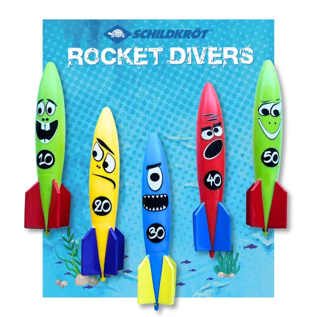 Schildkröt Rocket Divers Tauchspielzeug 5er Set 12,5 cm