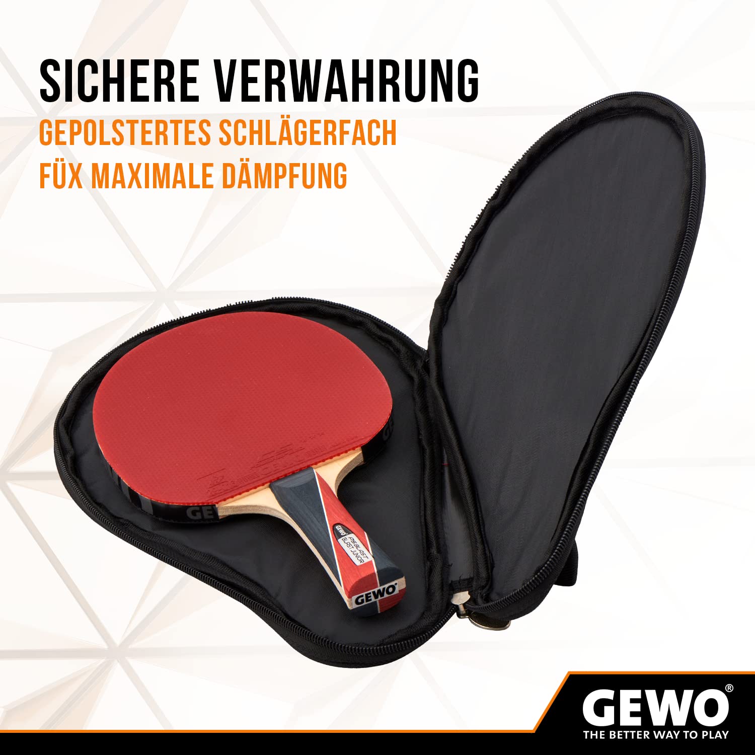 GEWO Master Rundhülle Schlägerhülle Schwarz/Grün mit Ballfach