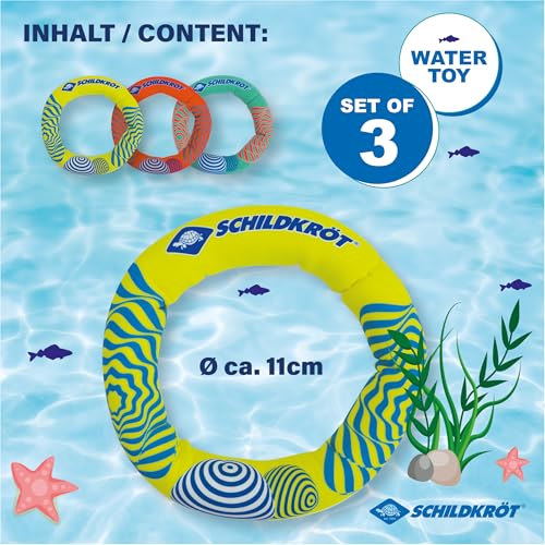 Schildkröt Outdoor Neopren Tauchringe 3er Set bunt für Pool