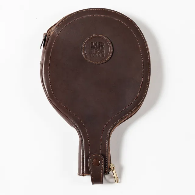 Mr. Tischtennis Lederhülle Retro Schlägerhülle Schwarz