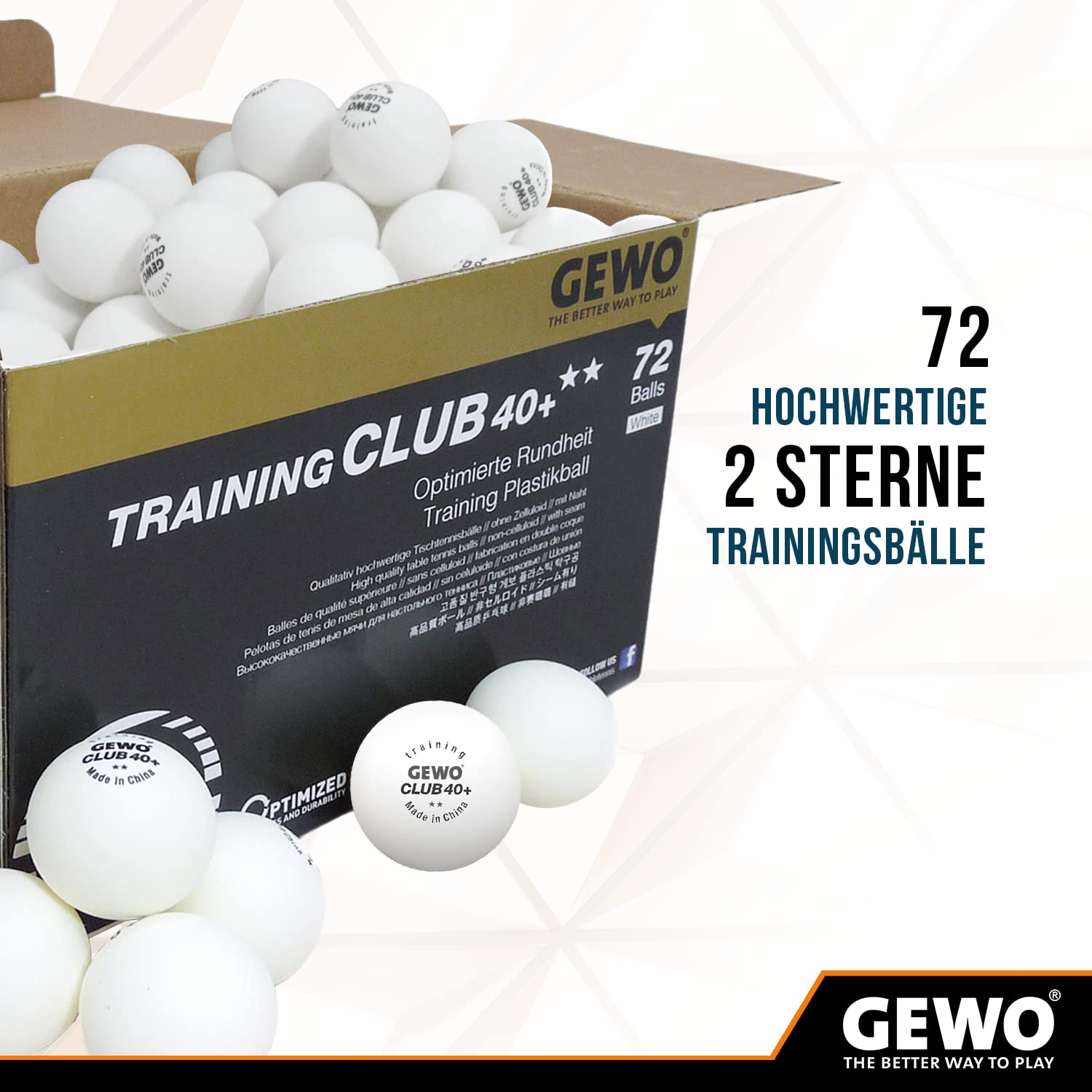GEWO Ultra SLP Training Club Bälle weiß 72 Stück