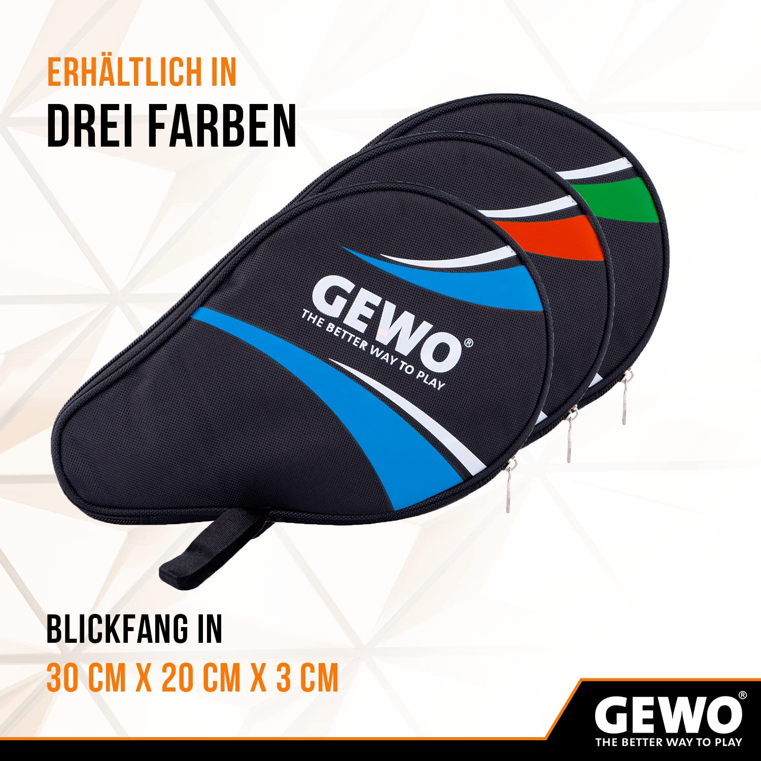 GEWO Master Rundhülle Schlägerhülle Schwarz/Grün mit Ballfach
