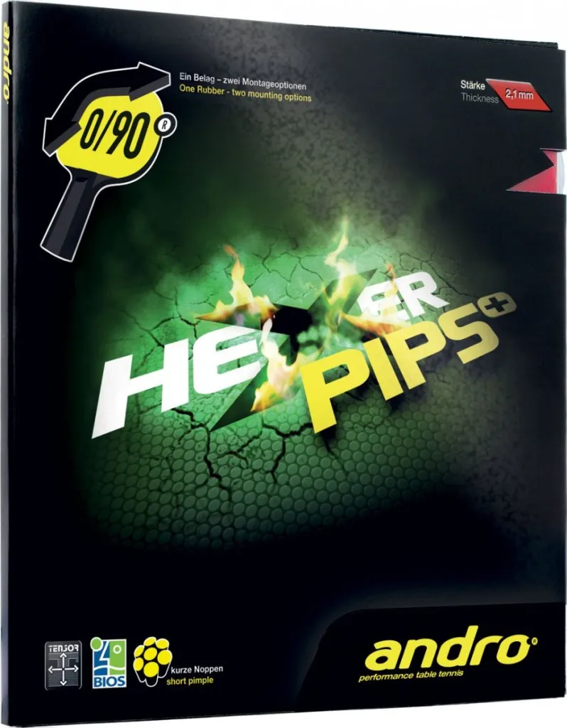 Andro Hexer Pips+ Tischtennisbelag Tensor weich fehlerverzeihend