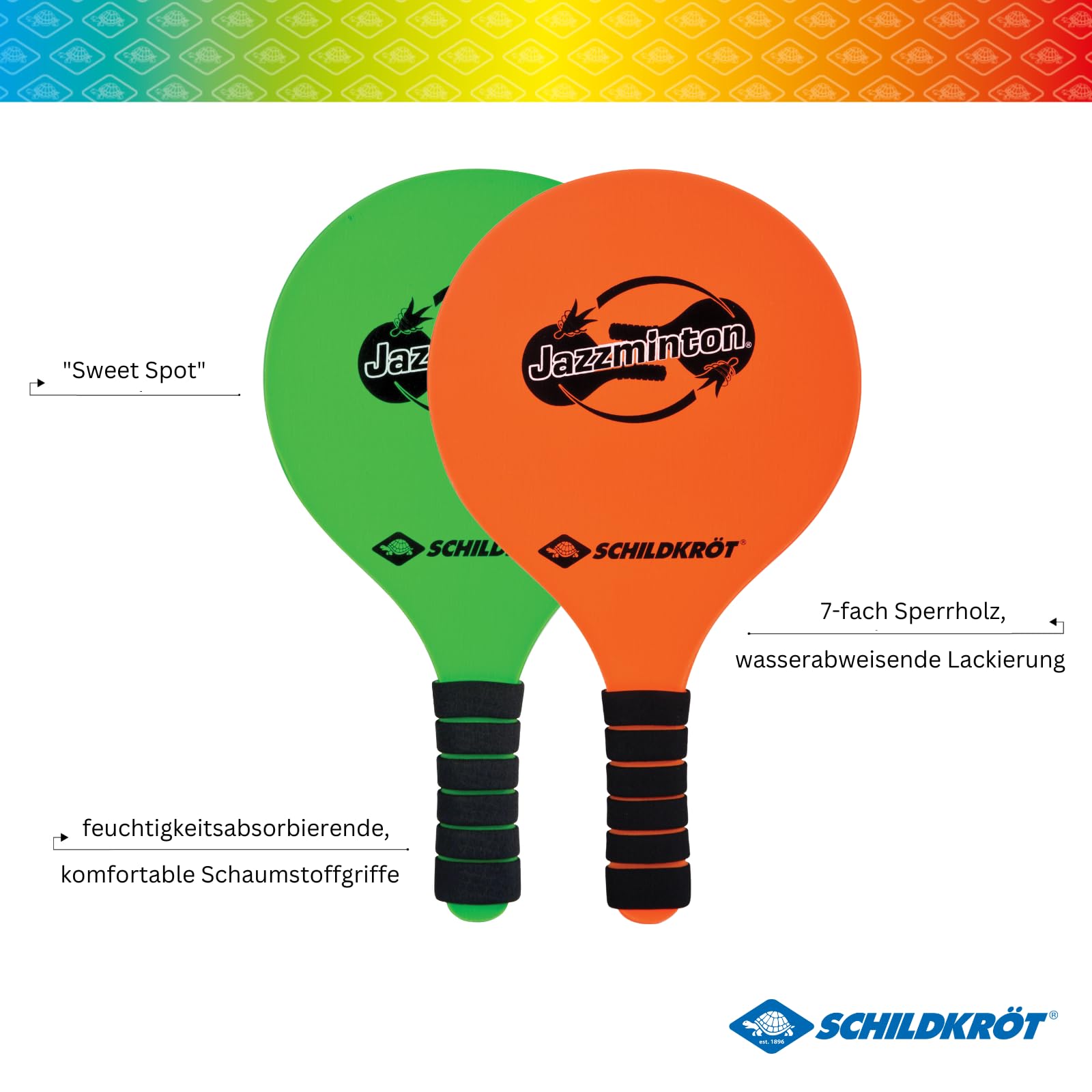 Schildkröt Outdoor Jazzminton Set Paddles + 3 Birdies LED