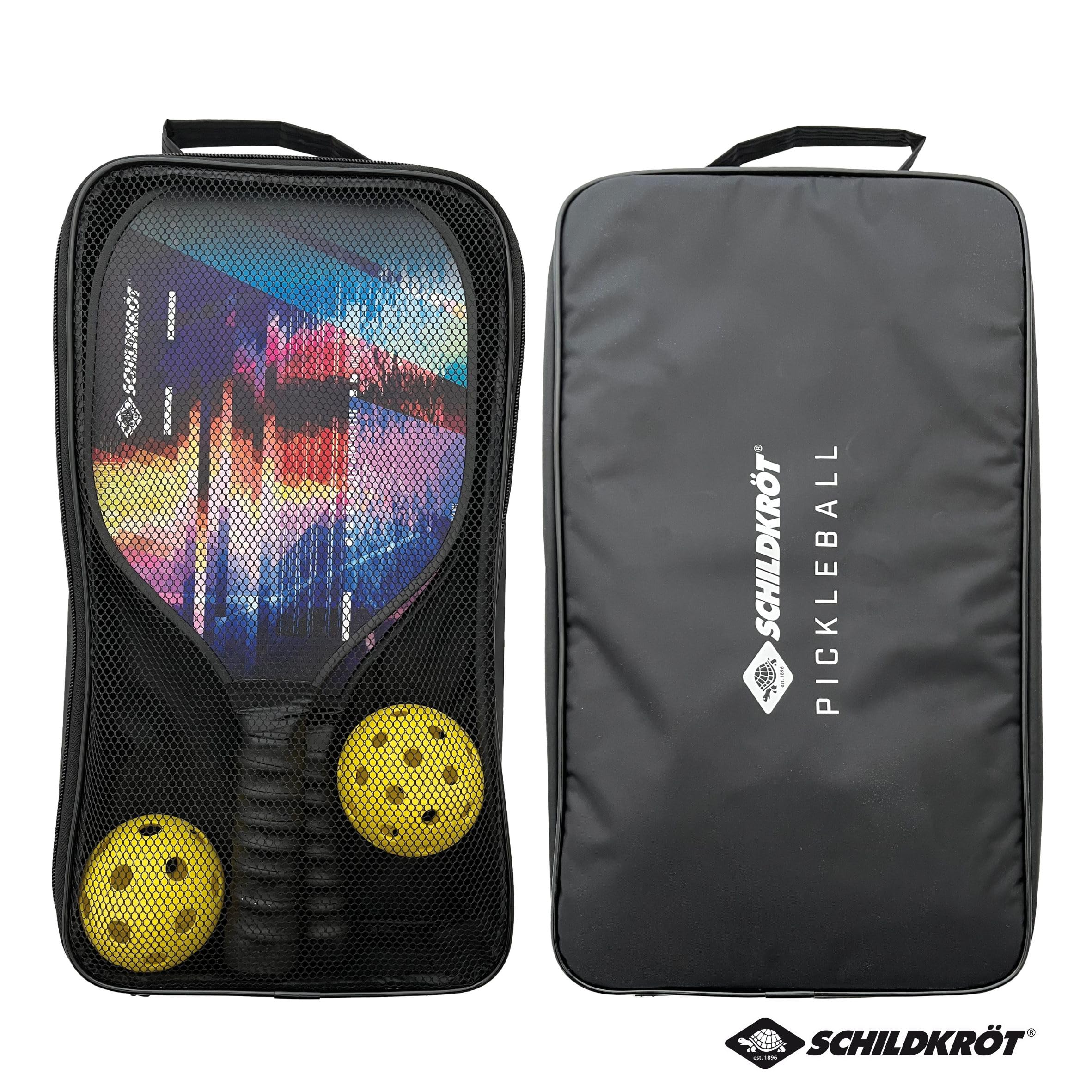 Schildkröt Outdoor Pickleball Set 2 Schläger 2 Bälle Holz