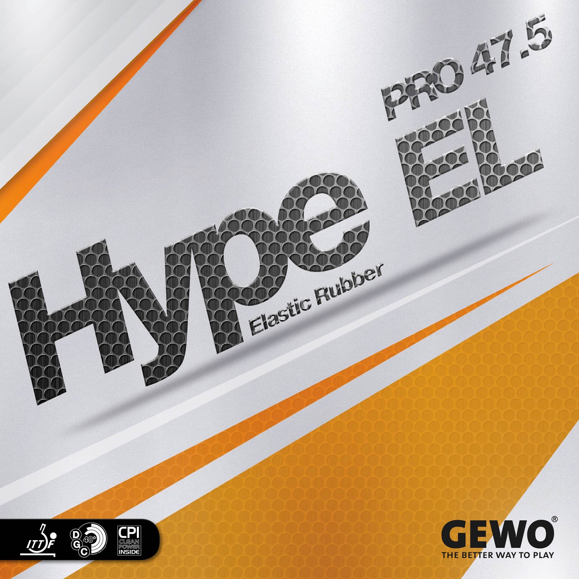GEWO Hype EL Pro 47.5 Tischtennisbelag 2,1mm Rot OF+