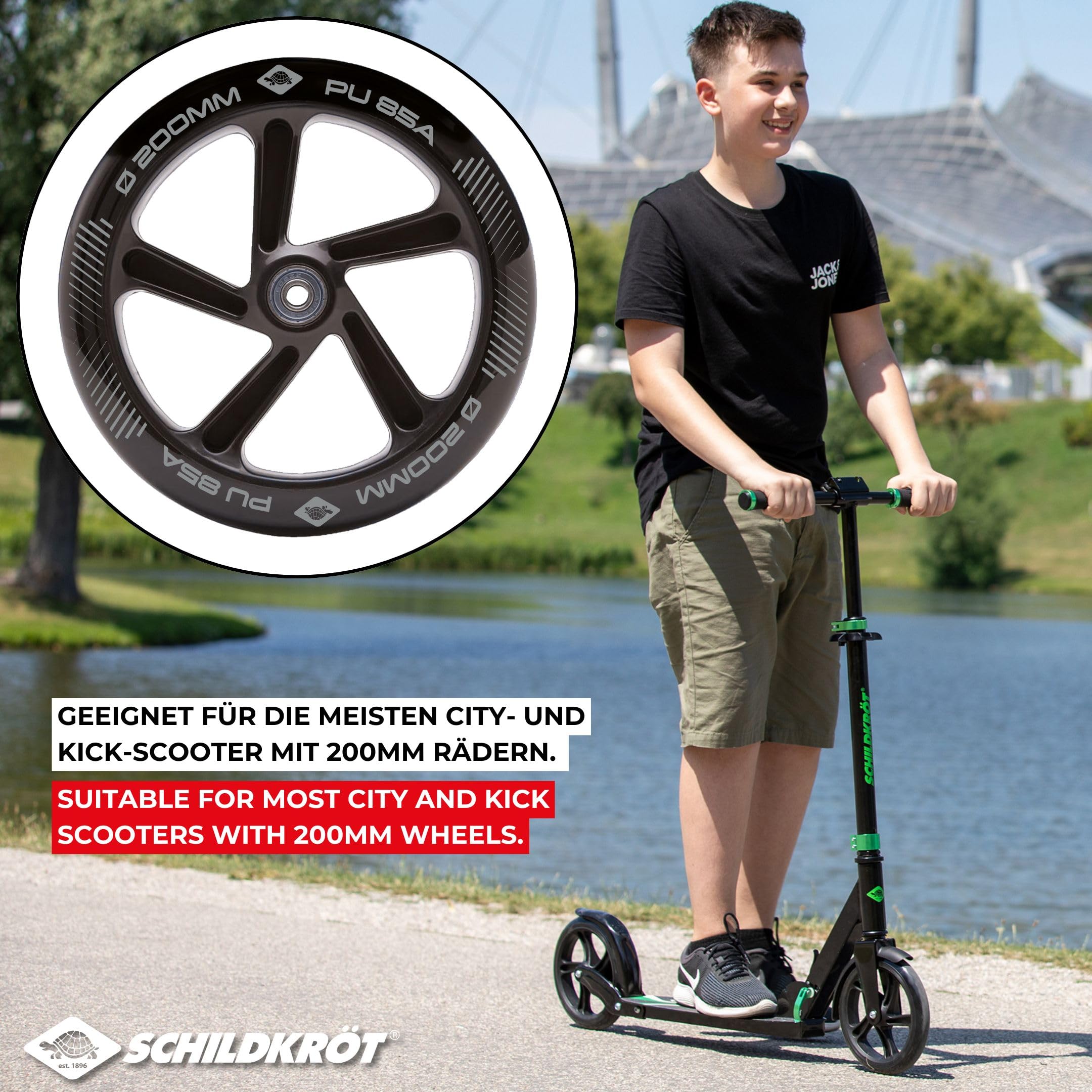 Schildkröt City Scooter Ersatzrollen 200mm 2er-Set