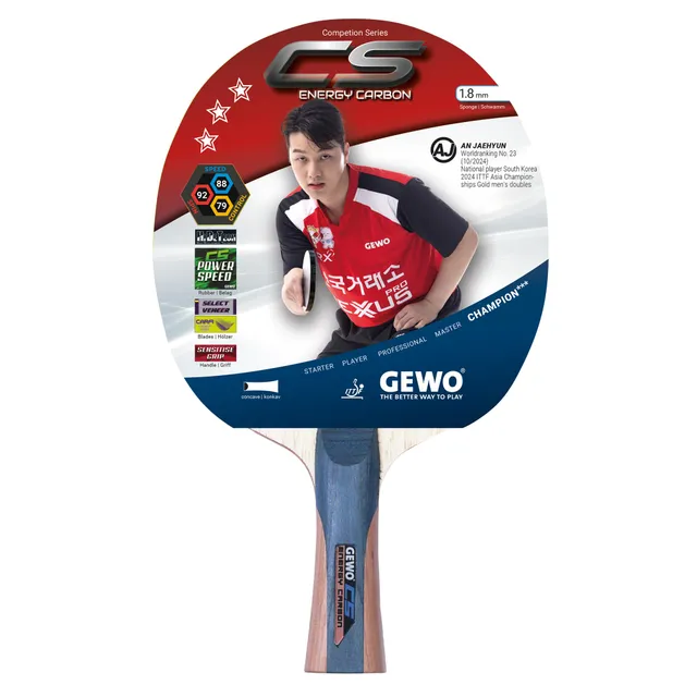 GEWO CS Energy Carbon Tischtennisschläger konkav 1,8mm