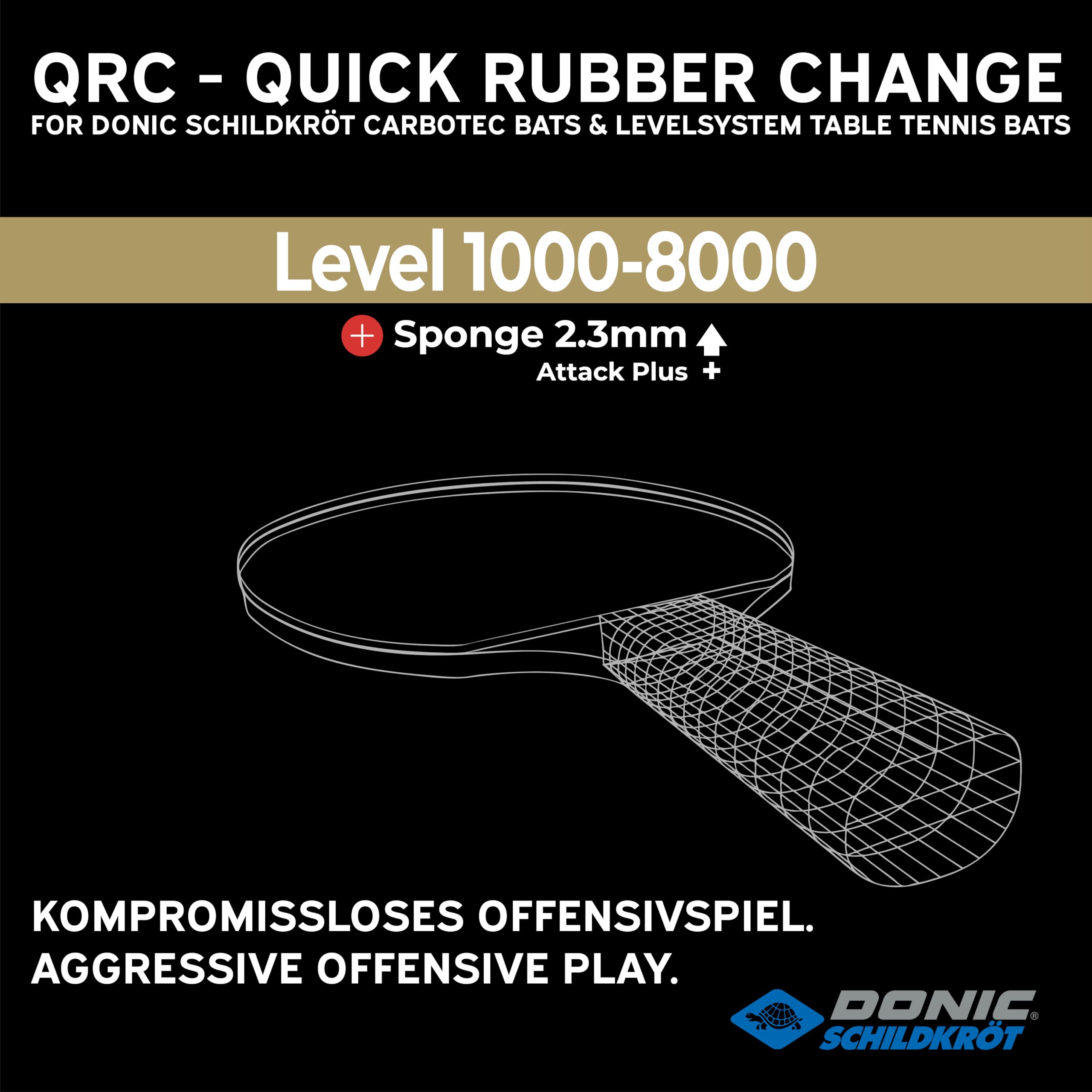 Schildkröt QRC Revolution Tischtennisbelag 2,3 mm Attack