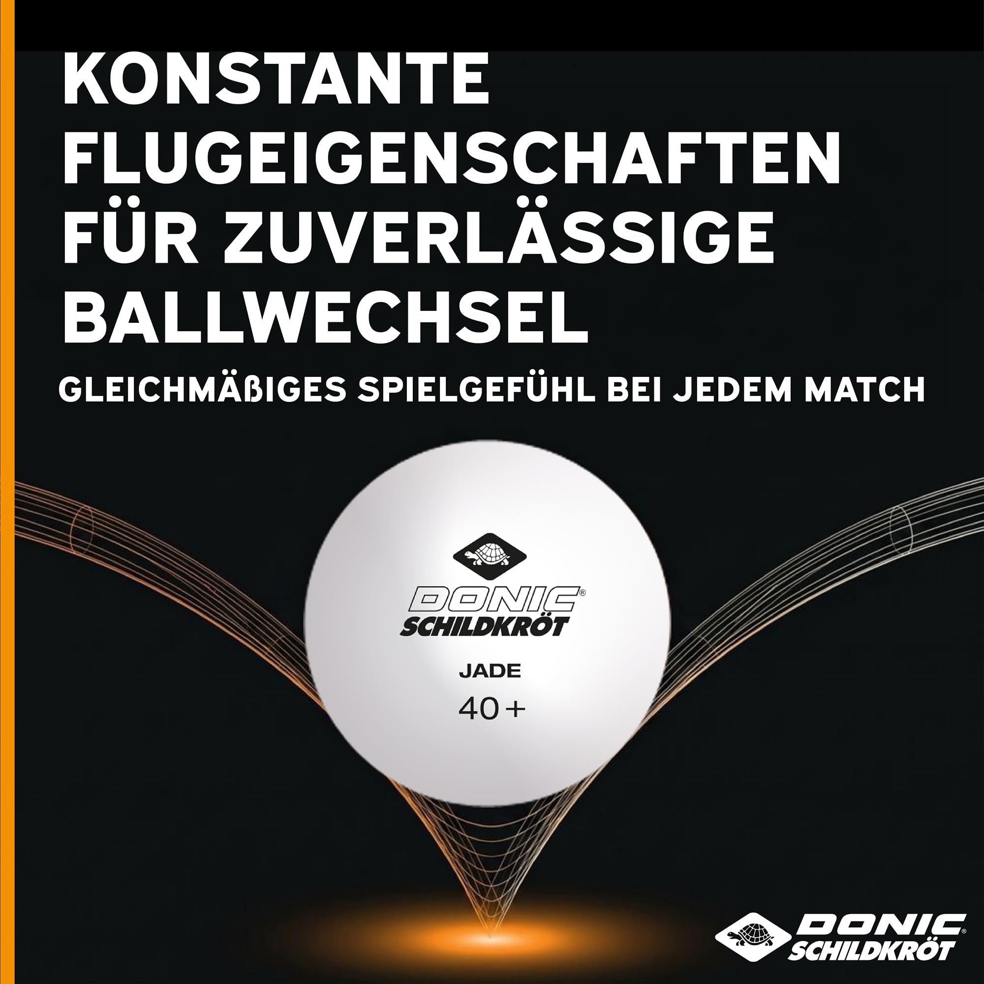 Schildkröt Jade Tischtennisbälle weiß 144 Stk Poly 40+