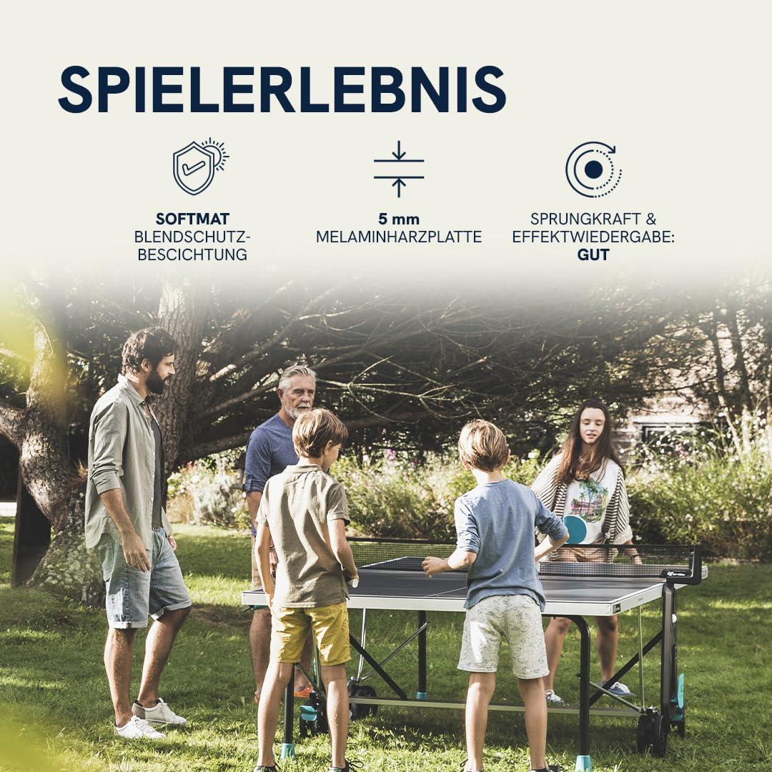 Cornilleau 300X Tischtennisplatte grau Outdoor klappbar 5 mm