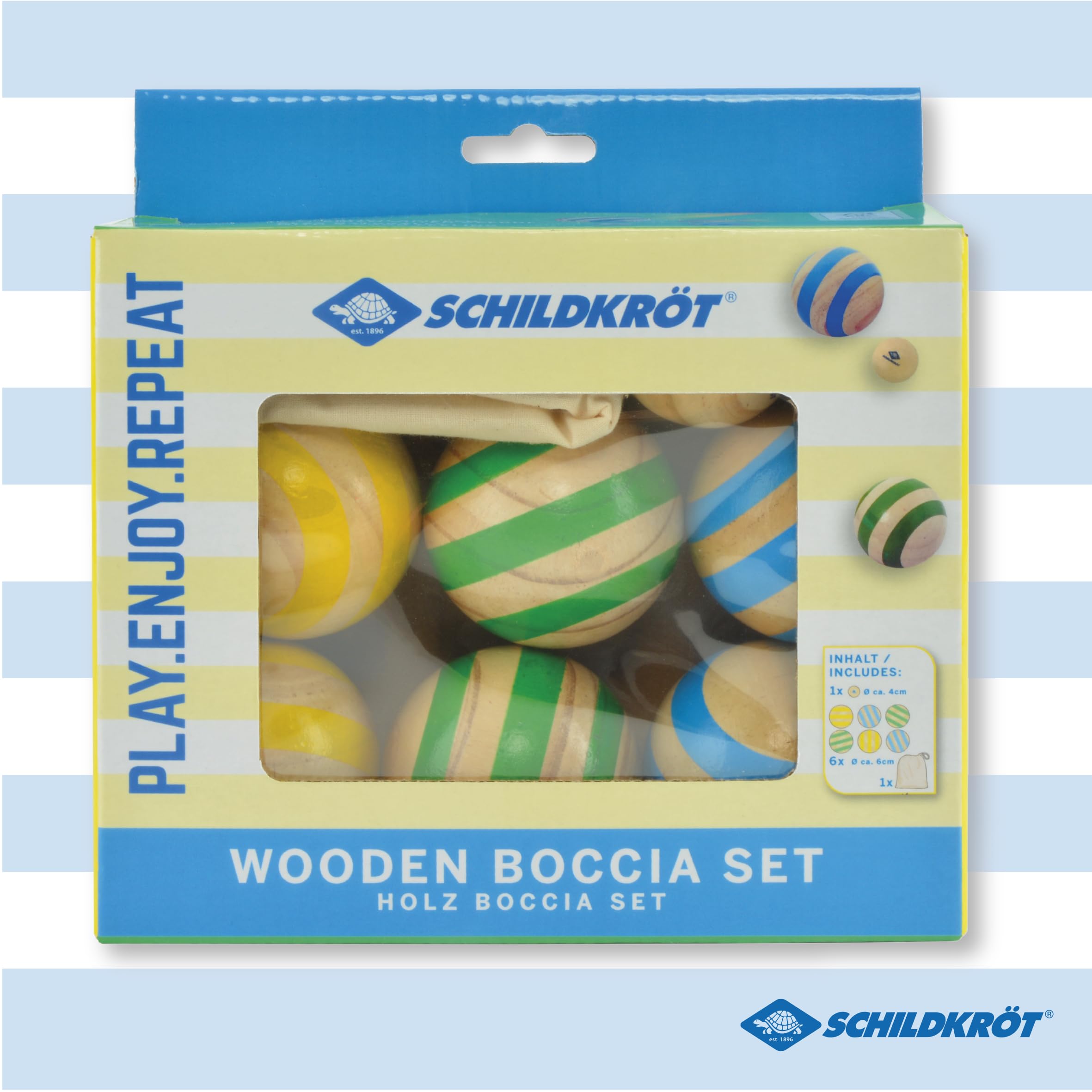 Schildkröt Boccia-Set Holz 6 Kugeln FSC Kinder