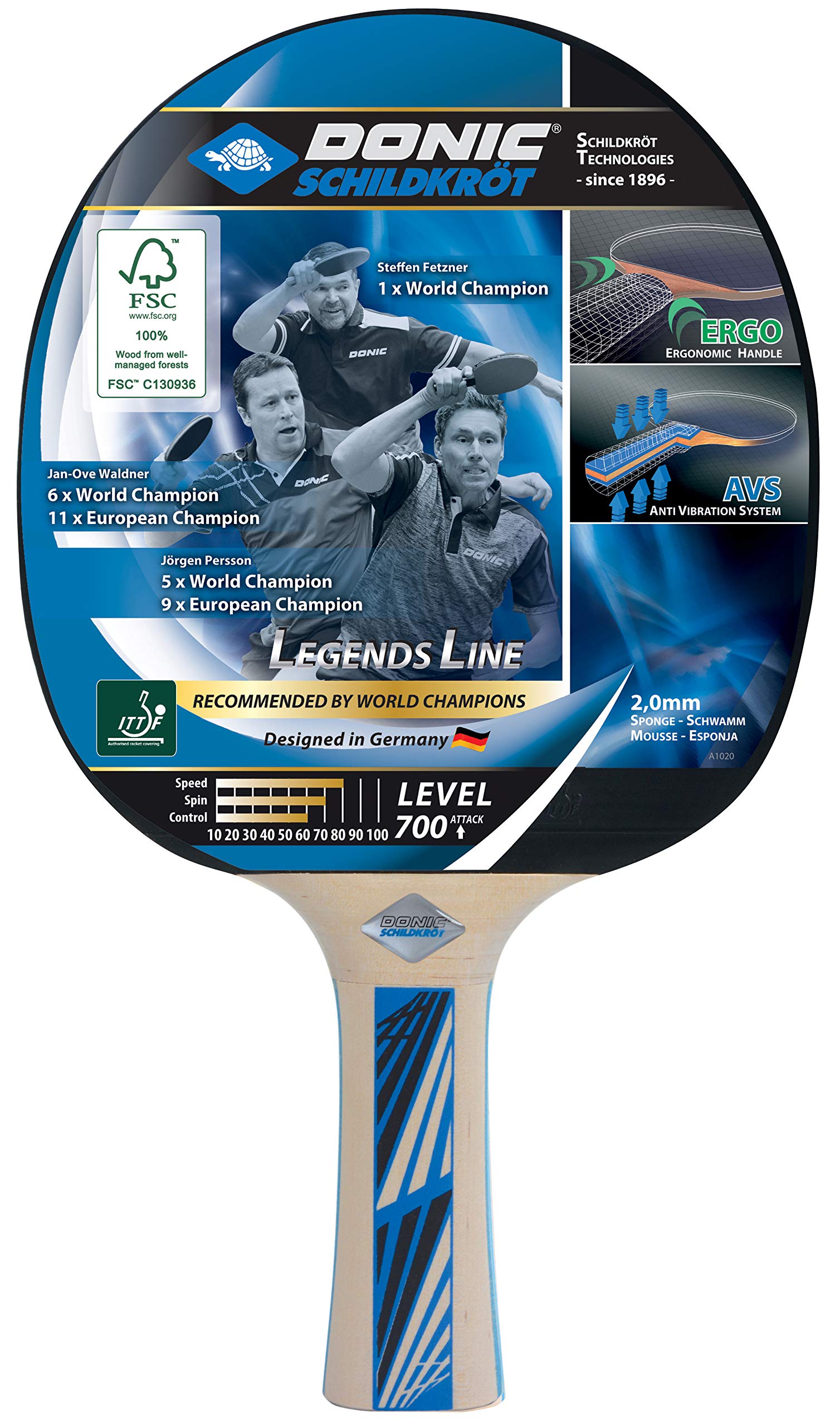 Schildkröt Legends 700 Tischtennisschläger Avantgarde 2,0mm