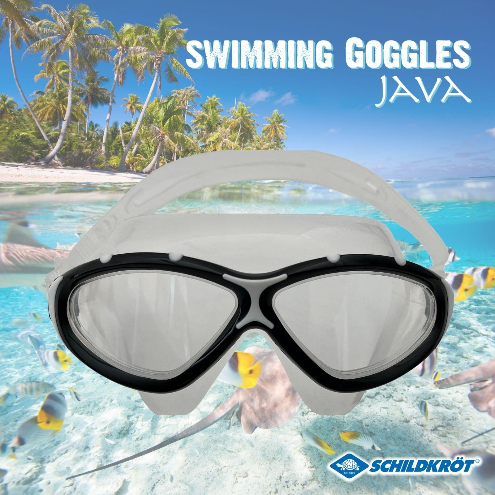 Schildkröt Outdoor Java Schwimmbrille transparent-schwarz Anti-Fog