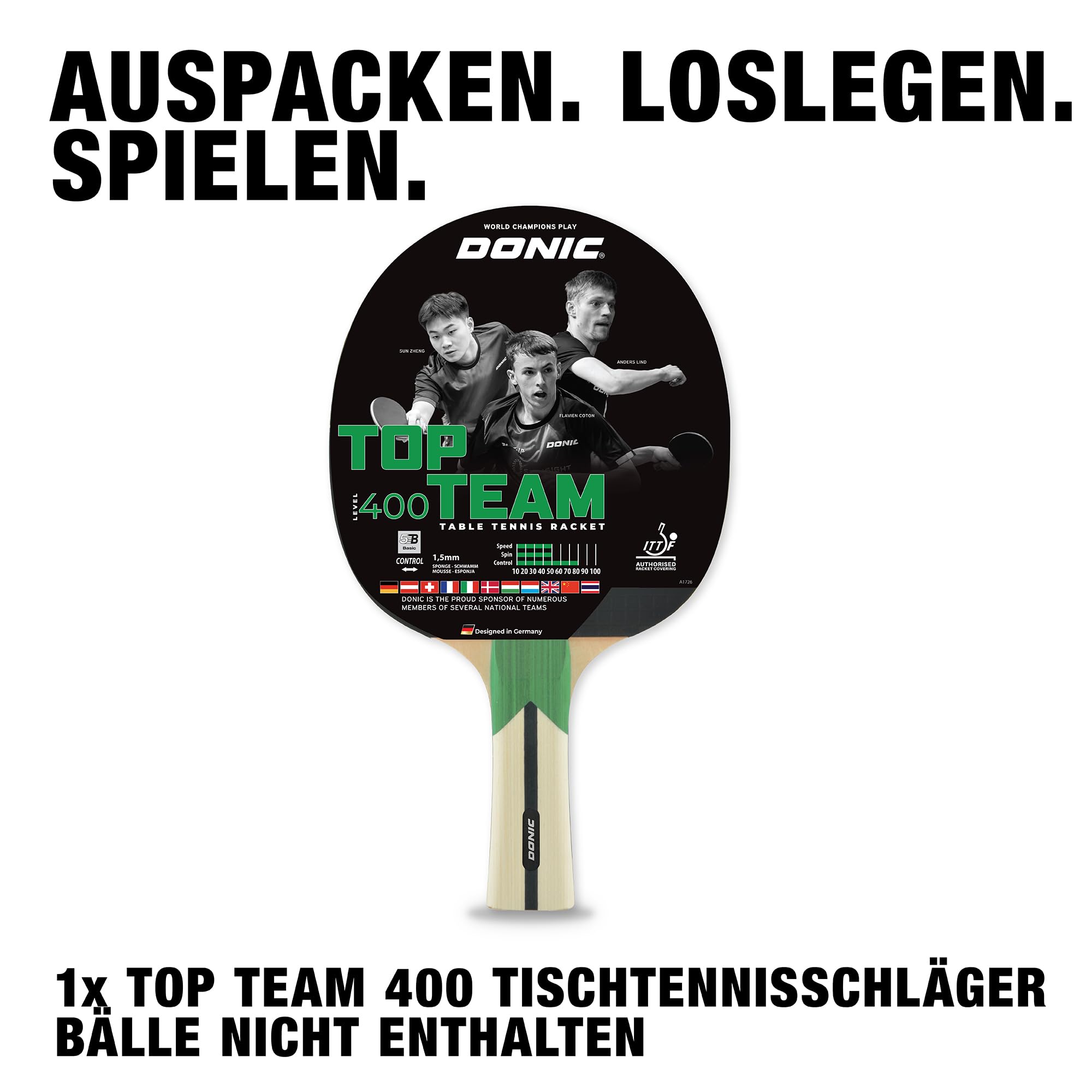 Schildkröt Top Team 400 Tischtennisschläger anatomisch