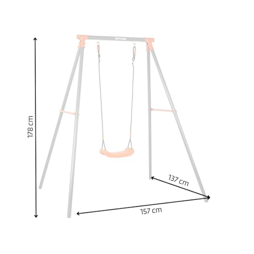 Kettler Single Einzelschaukel Metall grau orange 50 kg