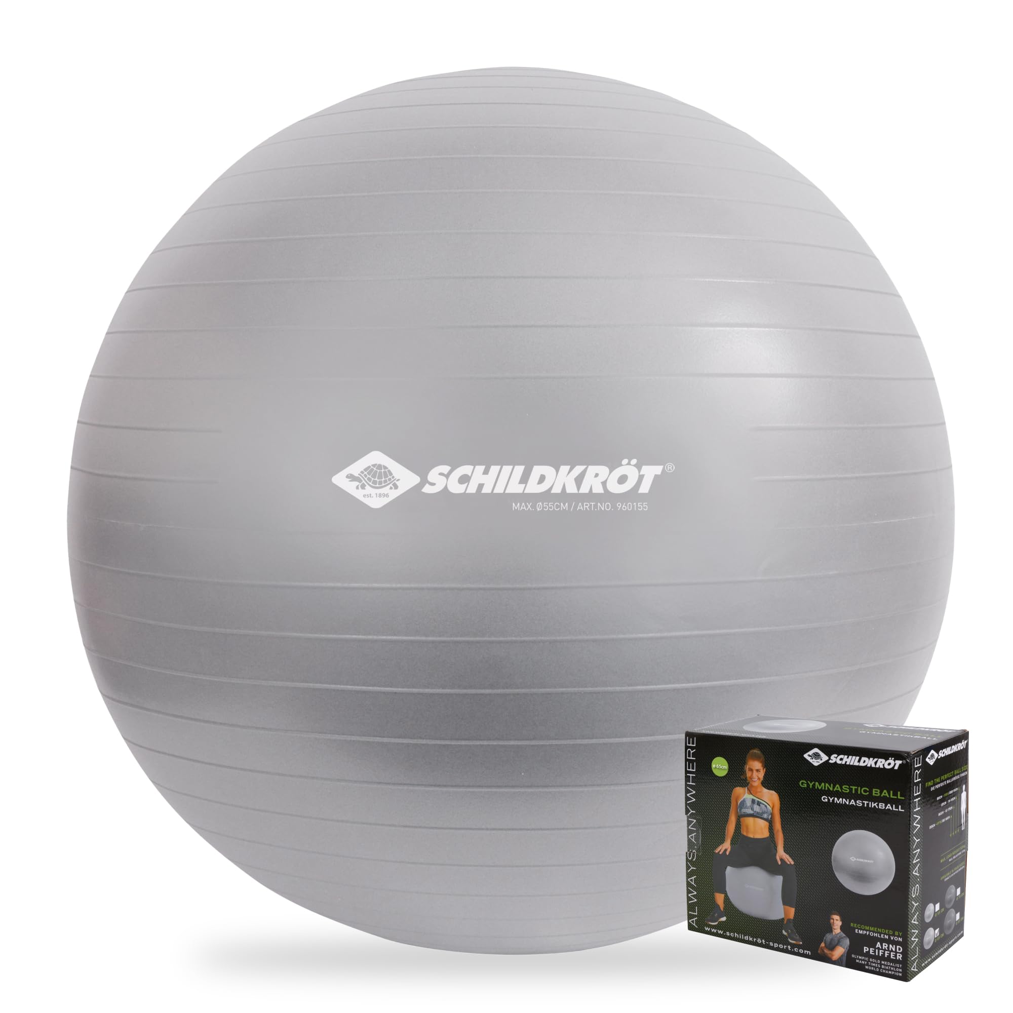 Schildkröt Outdoor Gymnastikball 55cm mit Pumpe bis 120kg