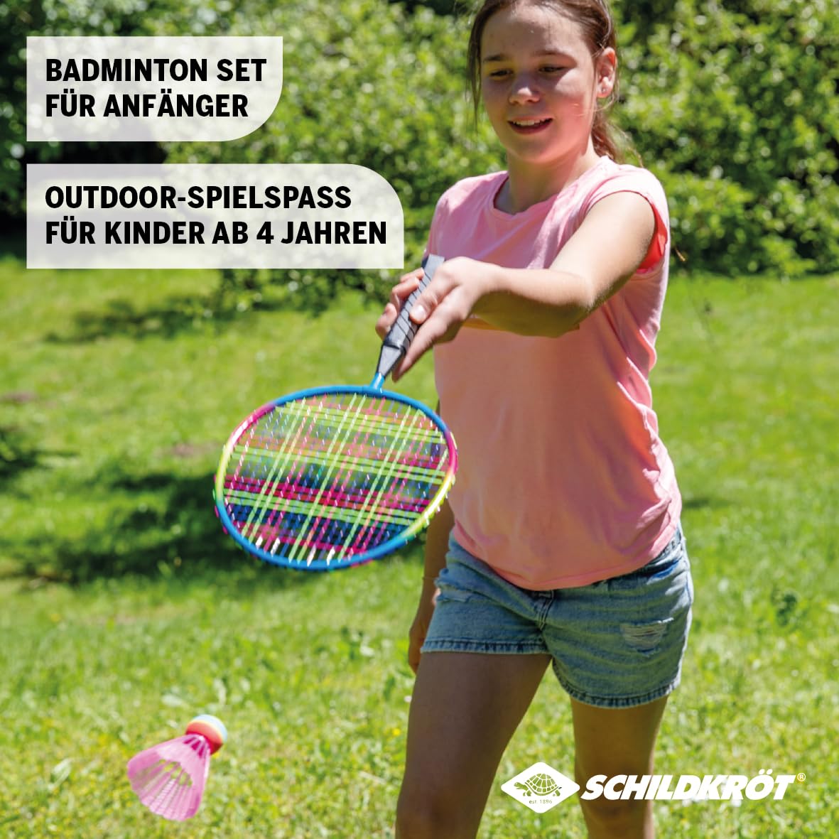 Schildkröt Outdoor Junior Federball Set Kinder 45,5 cm Hülle