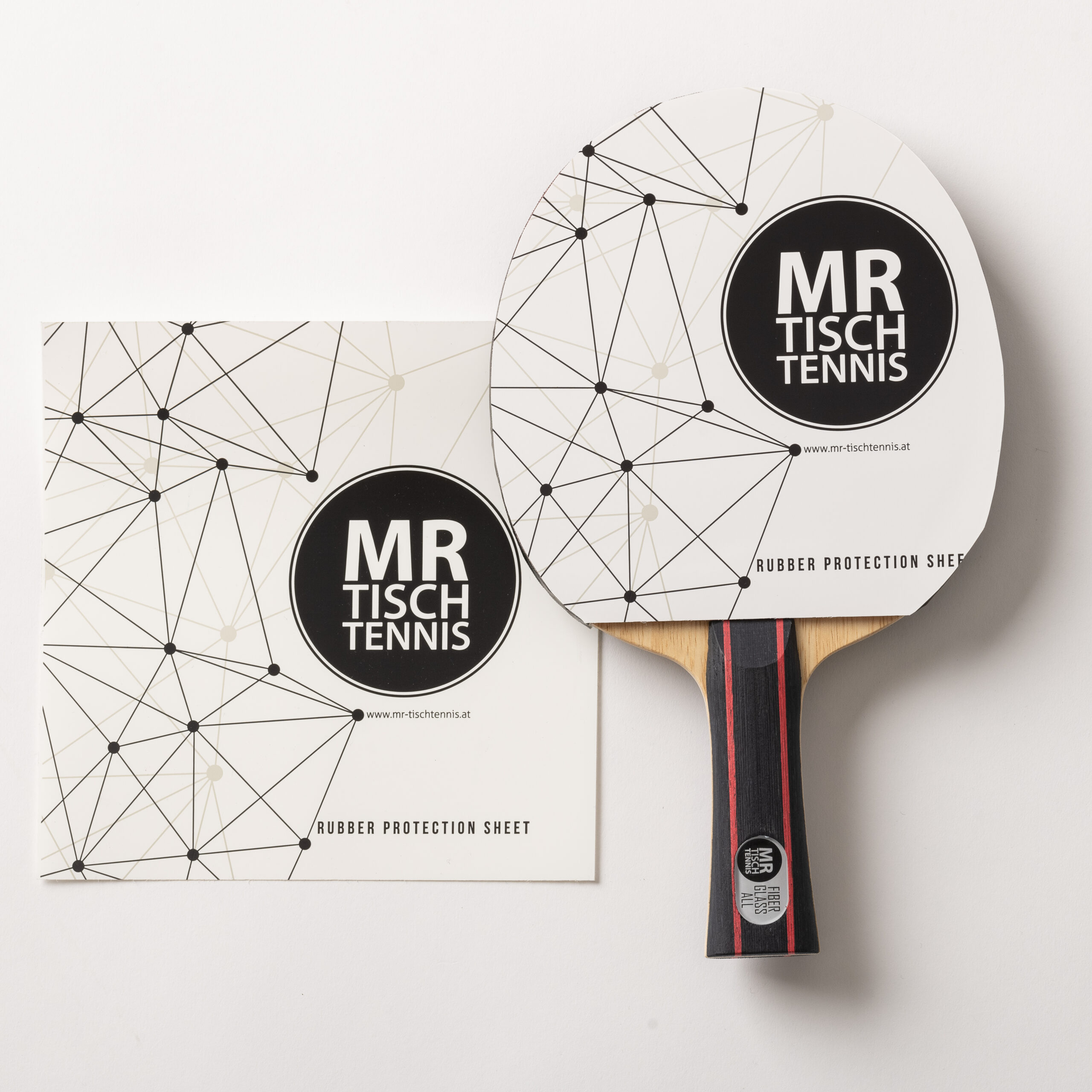 Mr. Tischtennis Belag-Schutzfolie klebrig 2 Stück