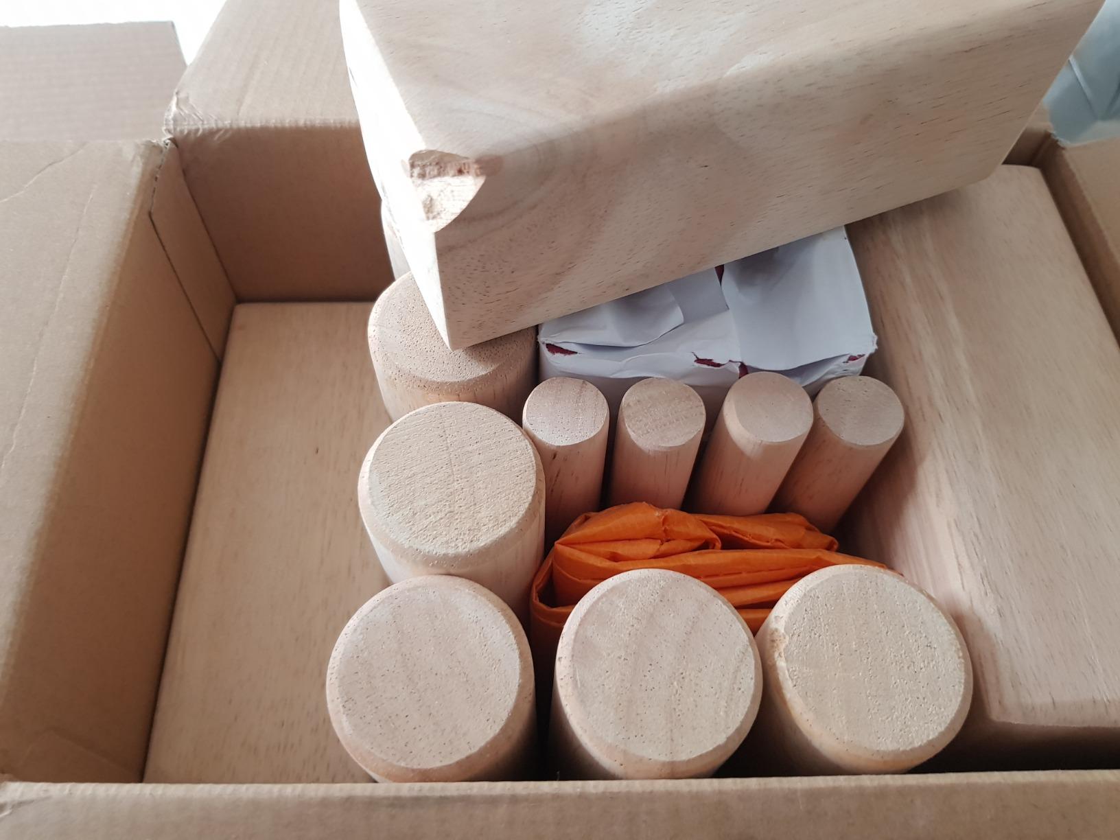 Carromco Kubb Wikingerschach Holzspiel mit Tasche